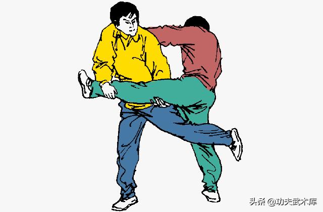 抱腿摔法-适合速度快,身材较矮小的防身自卫者使用的格斗技法