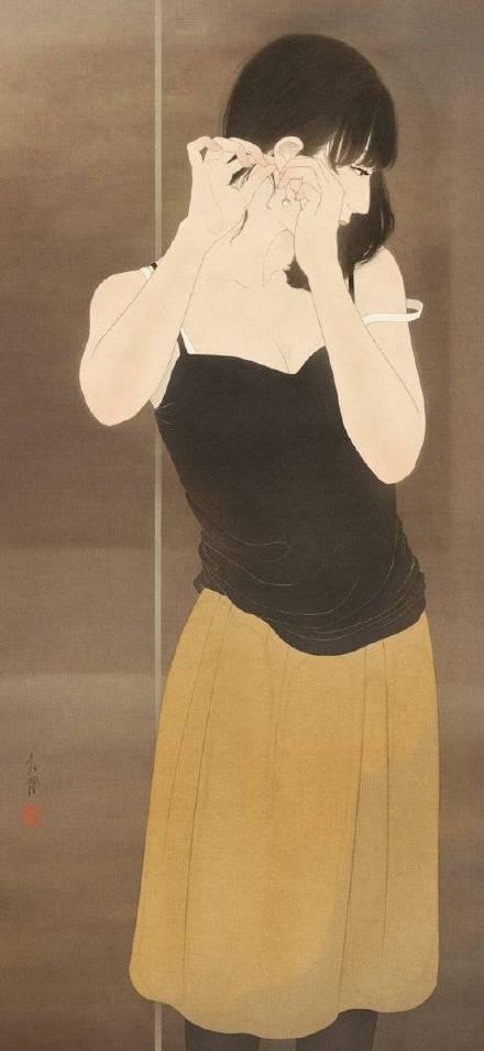 日本90后画师笔下的柔美女性，温婉优雅、似真似幻，实在太美了