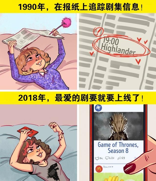 一组过去 VS 现在的对比漫画，看懂的都老了